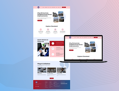 Cleveland Official Site: Redesign concept page graphic design landingpage redesign ui userinteface ux uxui