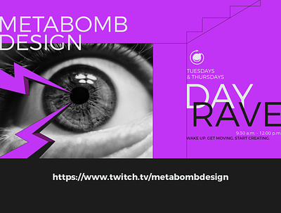 twitch title card branding design graphic design identity promotion rave twitch type