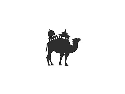 Caravan International Travel agency asia camel logo travel