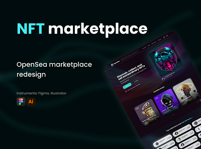 NFT Marketplace crypto design figma landing landing page marketplace nft redesign ui webdesign website