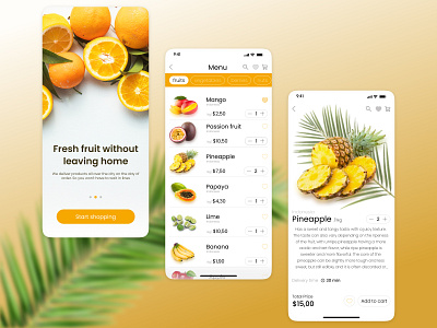 Food delivery app concept delivery design figma mobile app ui ux uxui