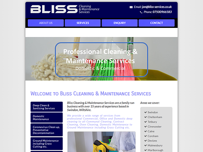 Bliss Cleaning and Maintenance Service build website business website clearing website create website cuztomize design digital content modern website psd to wordpress real estate real estate website transfer website usa website wordpress wordpress design wordpress website