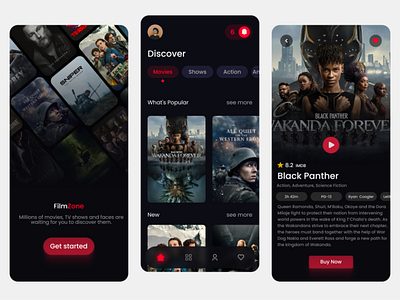 FilmsZone app concept app design details movies ruzon sistem ui yeferson yeferson ruzon