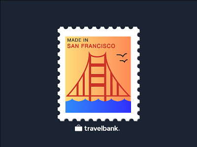 Made in San Francisco - Stamp bridge golden gate san francisco sf stamp travelbank