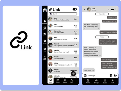 Link Chat App chatapp design ui ux