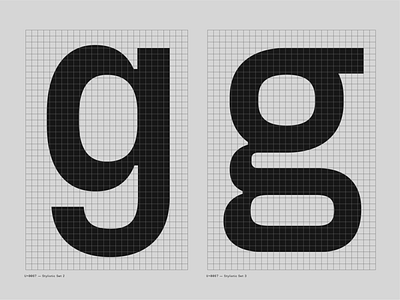 Fraktion Sans – Stylistic Alts alternate black font g grey grid inktrap lowercase options type typeface typography