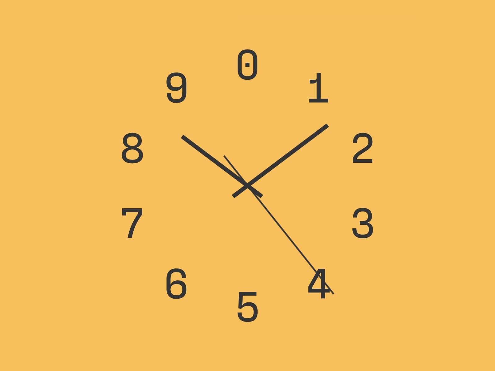 Fraktion Mono Clock 18000bph clock font hours lemania mechanical movement numbers time type typeface typography yellow