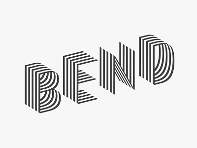 Bend Typeface 3d black contemporary font layers ribbon stripes typeface typography white