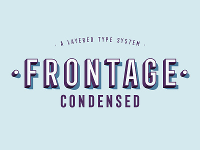 Frontage Condensed 3d blue condensed font frontage layers specimen type typography