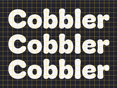 Cobbler Typeface alphabet black design font logo release round rounded font soft type typeface typography yellow