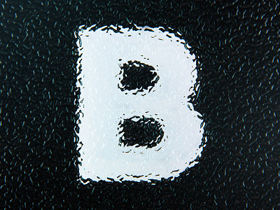 B alphabet black distortion glass photography texture type typography white
