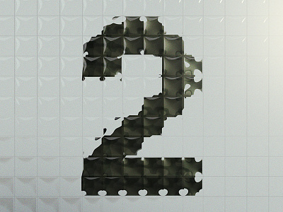 2 3d adobe dimension alphabet black bricks distortion experiement glass test type typography