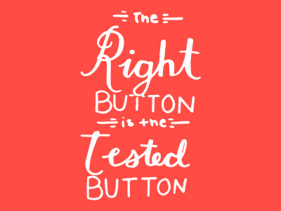 The Right Button is the Tested Button email illustration sketch