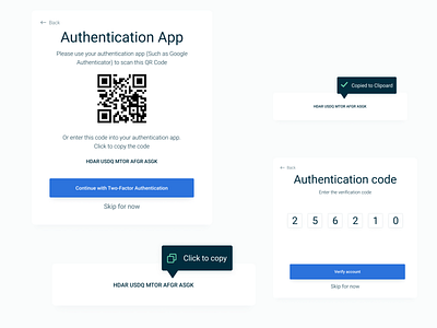 Two factor authentication application authenticate authentication clean design login mobile security signup two factor ui ux white