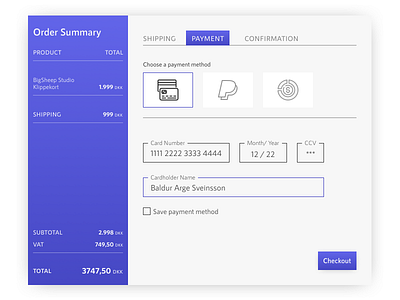 Checkout UI checkout checkout form clean dashboard design ui ux