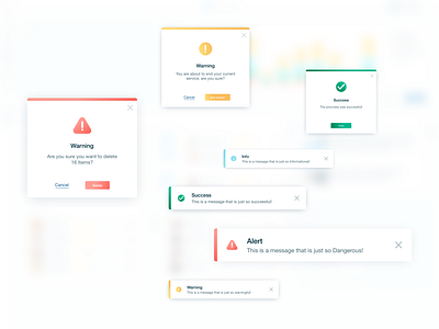 Popup alerts by Baldur Arge on Dribbble