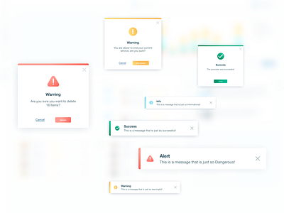 Popup alerts alert clean dashboard design popup ui ux