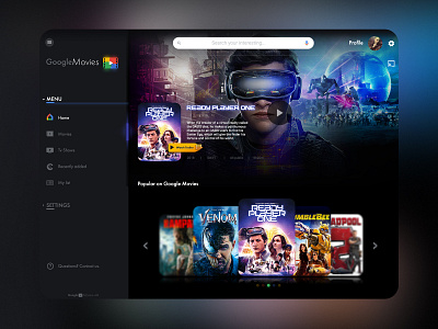 Google Movies branding google google play film identity movie movie streaming movies app redesign service streaming website