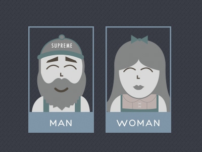 Gender Picker beard boy couple gender girl hat man picker supreme woman