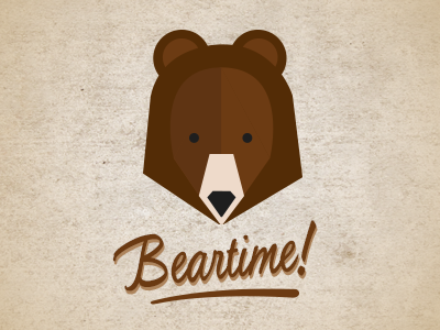 Bear animal bear cute face logo nose typo