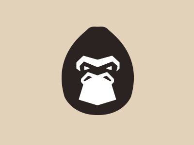Gorilla animal ape beast brown face gorilla logo mad mode