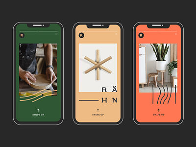 Rähn Instagram Stories brand branding design graphic design social