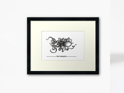 The Kraken - Art Print 3d animal animation branding graphic design logo motion graphics nature new redbubble sea ui