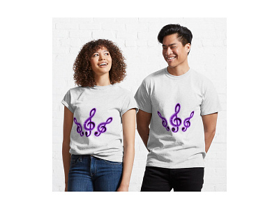 BUY purple glow music notes T-Shirt and more! CHEAP 3d animation branding buy graphic design here logo motion graphics new shop ui