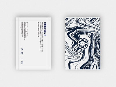 Indigo Whale Business Card branding graphic design illustration