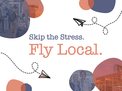 Local Airport Campaign airport branding fly flying local paper planes plane