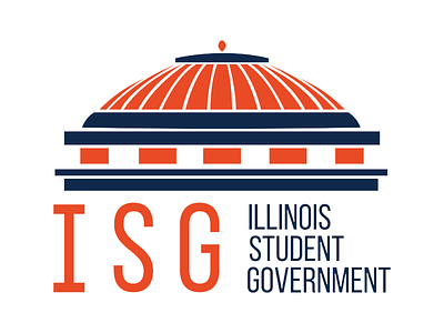 Illinois Student Government Logo blue college government illini illinois logo orange orange and blue student university