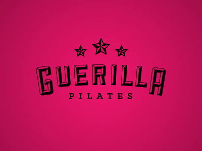 Guerilla Pilates Concept 2 fitness grunge logo military pilates