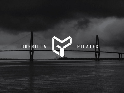 Guerilla Pilates fitness logo military photo pilates secret top secret typography vector