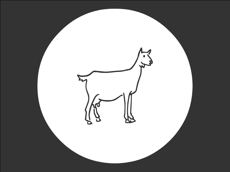 goat. sheep. cow. gif illustration