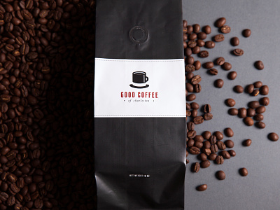 Good Coffee, Black caffeine coffee grey print simple