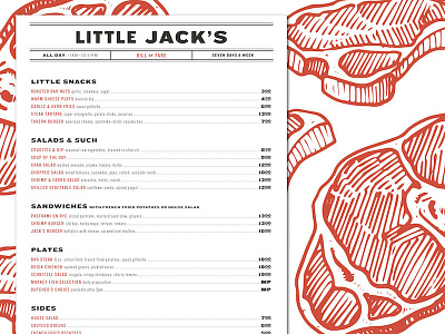 Little Jack's bar bar menu charleston little jacks menu menu design steakhouse steaks tavern