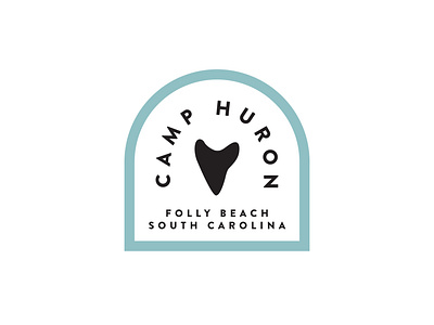 Feeling Campy beach beach house camp clean design folly beach logo logodesign shark shark logo shark tooth south carolina