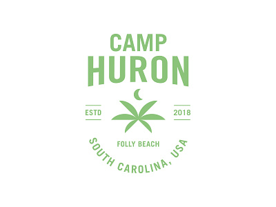 Camp Out airbnb beach camp charleston charleston sc folly beach logo palmetto palmtree south carolina