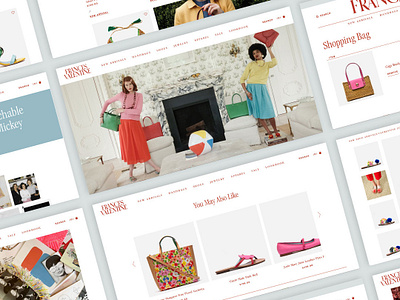 Frances Valentine design pdp products shoes web design website websitedesign websites