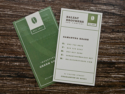 Balzac Brothers and Co Business Cards