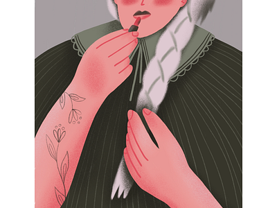 Lipstick time beauty digitalillustration illustration illustrator lipstick routine