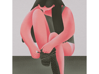 Woman body femininity illustration illustrator panty woman