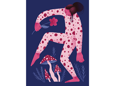 Amanita dance poster autumn dance forest illustration illustrator mushroom mushrooms poster