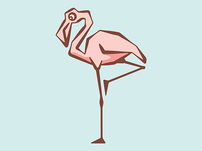 Caribbean Flamingo bird caribbean coastal flamingo illustration legs mingo neck pink sea tropical wings