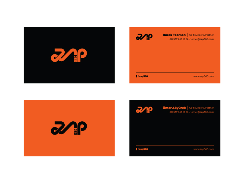 zap360 business cards identity typography logotype letter id zap360 vr graphic design emblem logo amblem