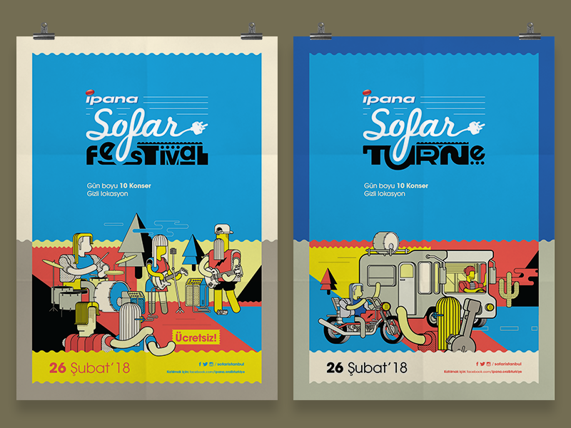 Sofar 2018 posters tours auditions festival sofaristanbul sofar branding graphic poster logo typography drawing artwork design character design vector graphic design illustration burak beceren