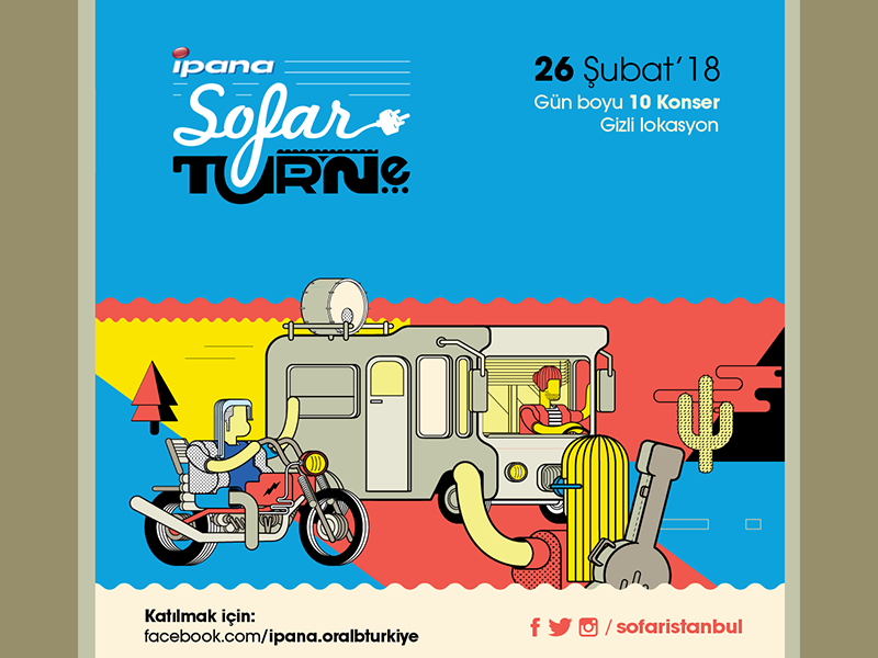 sofar turne 2018 tours auditions festival sofaristanbul sofar burak beceren illustration graphic design vector character design design artwork drawing typography logo poster graphic branding