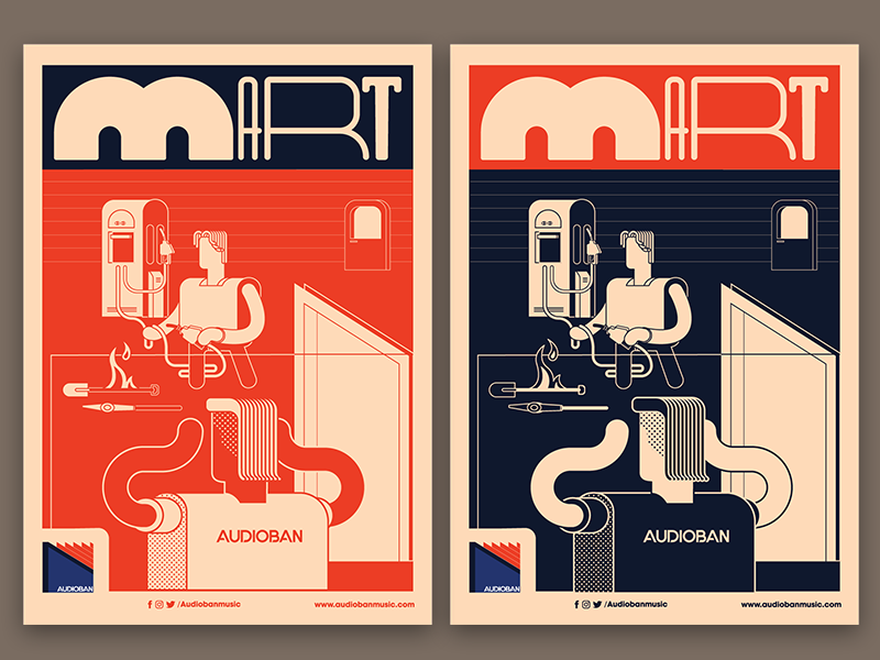Audioban march (rejected ones) doodle sketch flyer music program calendar event audioban flat artwork typography drawing design character design vector graphic design illustration burak beceren gas station panic