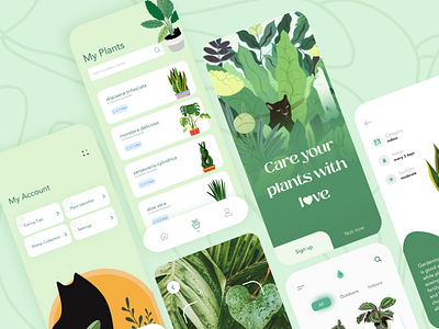 PlantCare ✧ Mobile App app design mobile ui