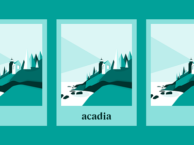 Acadia National Park acadia acadia national park branding design illustration logo national park national parks poster poster design vector